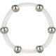 ANILLO DE SILICONA CON CUENTAS DE ACERO - TALLA XL