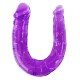  DILDO DOBLE EN GELATINA FLEXIBLE LILA - BAILE 