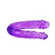  DILDO DOBLE EN GELATINA FLEXIBLE LILA - BAILE 