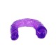  DILDO DOBLE EN GELATINA FLEXIBLE LILA - BAILE 