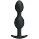  BOLAS ANALES SILICONA 12.5 CM NEGRO - PRETTY LOVE 