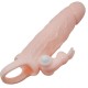  BRAVE MAN FUNDA PENE CON RABBIT VIBRADOR 16.5 CM NATURAL - BAILE 
