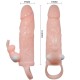  BRAVE MAN FUNDA PENE CON RABBIT VIBRADOR 16.5 CM NATURAL - BAILE 