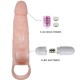  BRAVE MAN FUNDA PENE CON RABBIT VIBRADOR 16.5 CM NATURAL - BAILE 