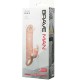  BRAVE MAN FUNDA PENE CON RABBIT VIBRADOR 16.5 CM NATURAL - BAILE 