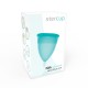  COPA MENSTRUAL FDA SILICONA AQUAMARINA  TALLA L - STERCUP 