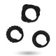 SET 3 ANILLOS PENE NEGRO - ADDICTED TOYS 