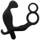  PLUG ANAL CON ANILLA DOBLE PENE Y TESTICULOS NEGRO - ADDICTED TOYS 