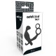  PLUG ANAL CON ANILLA DOBLE PENE Y TESTICULOS NEGRO - ADDICTED TOYS 