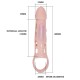  FUNDA EXTENSORA PENE CON VIBRACION Y STRAP NATURAL 13.5 CM - BAILE 