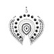 flamboyant joyeria adhesiva negro plata