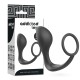  PLUG ANAL CON ANILLO SILICONA NEGRO - ADDICTED TOYS 