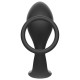  PLUG ANAL CON ANILLO SILICONA NEGRO - ADDICTED TOYS 
