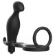  PLUG ANAL CON ANILLO SILICONA NEGRO 12 CM - ADDICTED TOYS 