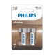  ALKALINE PILA C LR14 BLISTER*2 - PHILIPS 