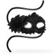  MASKS ANTIZAZ ESTILO VENECIANO FLOR LATERAL   NEGRA - OHMAMA 