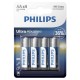  ULTRA ALKALINE PILA AA LR6 BLISTER*4 - PHILIPS 