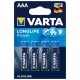  LONGLIFE POWER PILA ALCALINA AAA LR03 BLISTER*4 - VARTA 