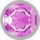  PLUG ANAL METAL ALUMINIO CON CRISTAL ROSA TALLA M - INTENSE 