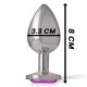  PLUG ANAL METAL ALUMINIO CON CRISTAL ROSA TALLA M - INTENSE 