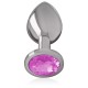  PLUG ANAL METAL ALUMINIO CON CRISTAL ROSA TALLA L - INTENSE 