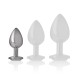  PLUG ANAL METAL ALUMINIO CORAZÓN BLANCO TALLA S - INTENSE 