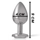  PLUG ANAL METAL ALUMINIO CORAZÓN BLANCO TALLA L - INTENSE 