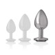  PLUG ANAL METAL ALUMINIO CORAZÓN BLANCO TALLA L - INTENSE 