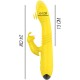  TOKY VIBRADOR MULTIFUNCIÓN RECARGABLE UP & DOWN CON ESTIMULADOR DE CLITORIS AMARILLO - INTENSE 