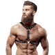  ARNÉS ECOPIEL PECHO CON DOBLE SUJECIÓN Y TACHUELAS HOMBRE - FETISH SUBMISSIVE ATTITUDE 