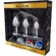  ANAL PLEASURE KIT 3 PLUG METAL - ALIVE 