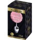  ANAL PLEASURE PLUG LISO METAL POMPON ROSA TALLA L - ALIVE 