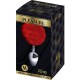  ANAL PLEASURE PLUG LISO METAL POMPON ROJO TALLA M - ALIVE 