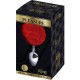  ANAL PLEASURE PLUG LISO METAL POMPON ROJO TALLA L - ALIVE 