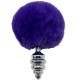  ANAL PLEASURE PLUG ESPIRAL METAL POMPON VIOLETA OSCURO TALLA S - ALIVE 