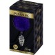  ANAL PLEASURE PLUG ESPIRAL METAL POMPON VIOLETA OSCURO TALLA M - ALIVE 