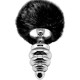  ANAL PLEASURE PLUG ESPIRAL METAL POMPON NEGRO TALLA S - ALIVE 