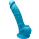  MODELO 1 PENE REALISTICO SILICONA PREMIUM SILEXPAN AZUL 17.5 CM - SILEXD 