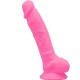  MODELO 1 PENE REALISTICO SILICONA PREMIUM SILEXPAN ROSA FLUORESCENTE 17.5 CM - SILEXD 