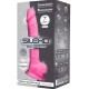  MODELO 1 PENE REALISTICO SILICONA PREMIUM SILEXPAN ROSA FLUORESCENTE 17.5 CM - SILEXD 