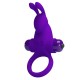  ANILLO VIBRADOR I CONEJO PARA PENE MORADO - PRETTY LOVE 