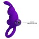  ANILLO VIBRADOR I CONEJO PARA PENE MORADO - PRETTY LOVE 