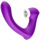  SECRETKISS ESTIMULADOR CON LENGUA CLITORIS & VIBRADOR CURVO VIOLETA - ARMONY 