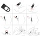  TWINS ANILLO DOBLE VIBRADOR PAREJAS NEGRO - ARMONY 