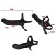  DILDO CON ANILLO & VIBRADOR CONTROL REMOTO NEGRO - ARMONY 