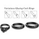  ANILLOS CALAVERA SILICONA NEGRO - ARMONY 