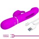  KAMPAS VIBRADOR RABBIT 3 EN 1 MULTIFUNCIÓN CON LENGUA FUCSIA - PRETTY LOVE 