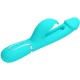  KAMPAS VIBRADOR RABBIT 3 EN 1 MULTIFUNCIÓN CON LENGUA VERDE AGUA - PRETTY LOVE 