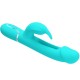  KAMPAS VIBRADOR RABBIT 3 EN 1 MULTIFUNCIÓN CON LENGUA VERDE AGUA - PRETTY LOVE 