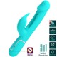  KAMPAS VIBRADOR RABBIT 3 EN 1 MULTIFUNCIÓN CON LENGUA VERDE AGUA - PRETTY LOVE 